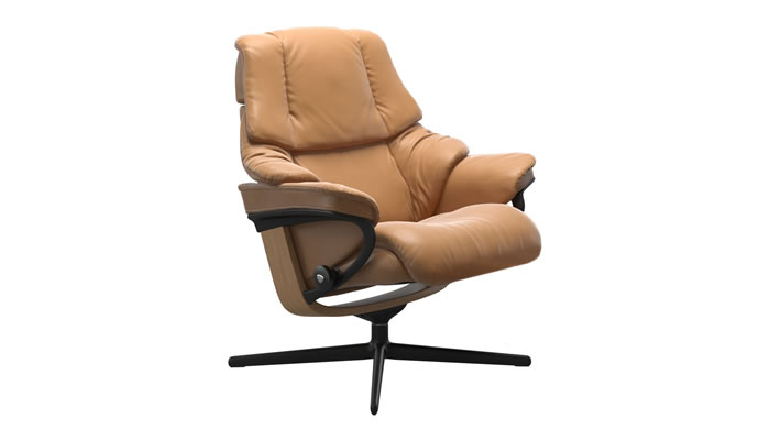 Stressless Reno with Cross Base in Cori Caramel Leather
